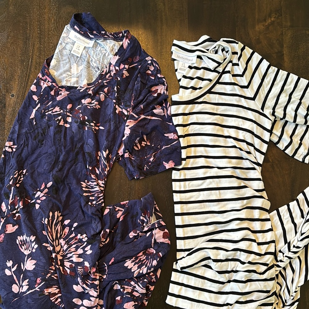 2 MOTHERHOOD maternity fall dresses. Size S